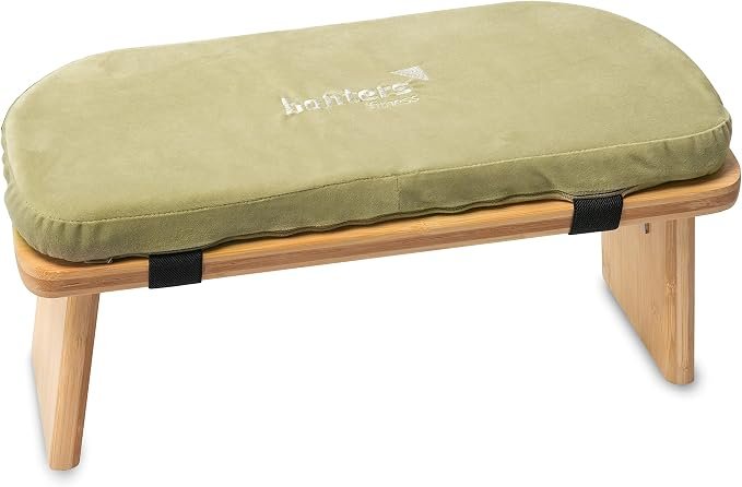 Banco de meditación plegable de bambú